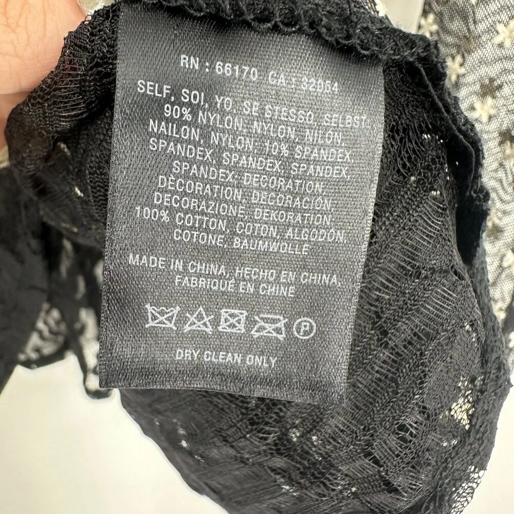 Anthropologie Black and White Lace Blouse - Picture 7 of 9